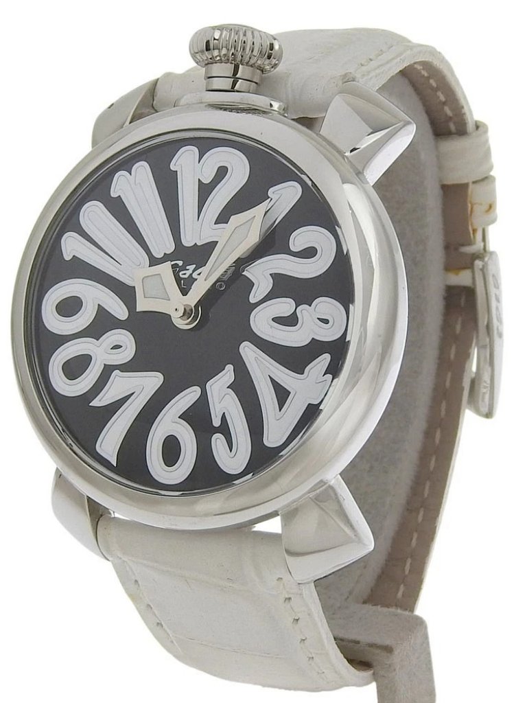 Gaga Milano Manuale 40 Watches 5020 Black Blackdial Stainless Steel/Emboss...